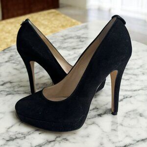 MICHAEL KORS Black Suede Platform Heels Size 6